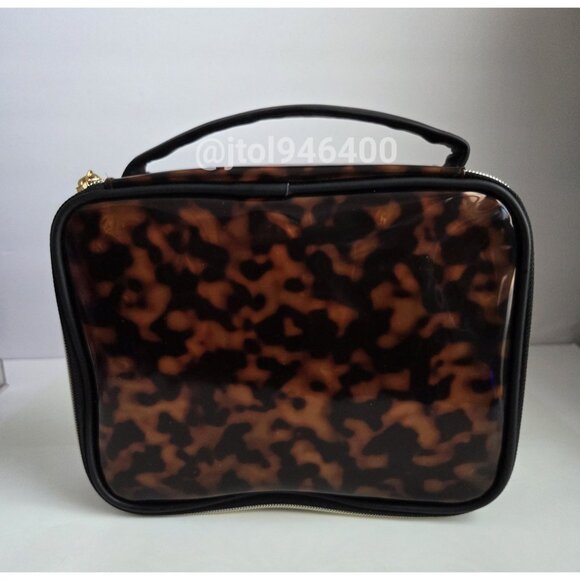 Makeup Bag Tortoise Print Travel Case - Picture 11 of 12